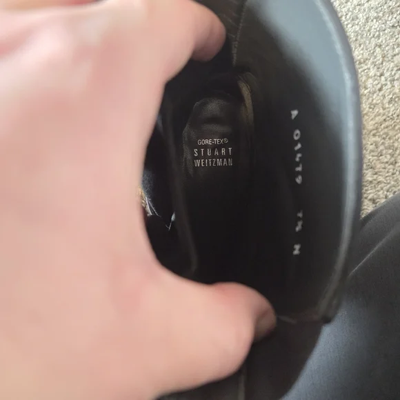 Stuart Weitzman Gore-Tex Black Heeled Boots 7.5 - Picture 14 of 16